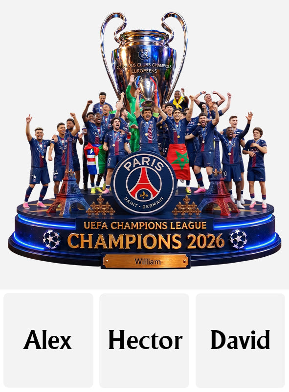UEFA Champions League - Personalized Soccer Custom Shaped Acrylic Plaque