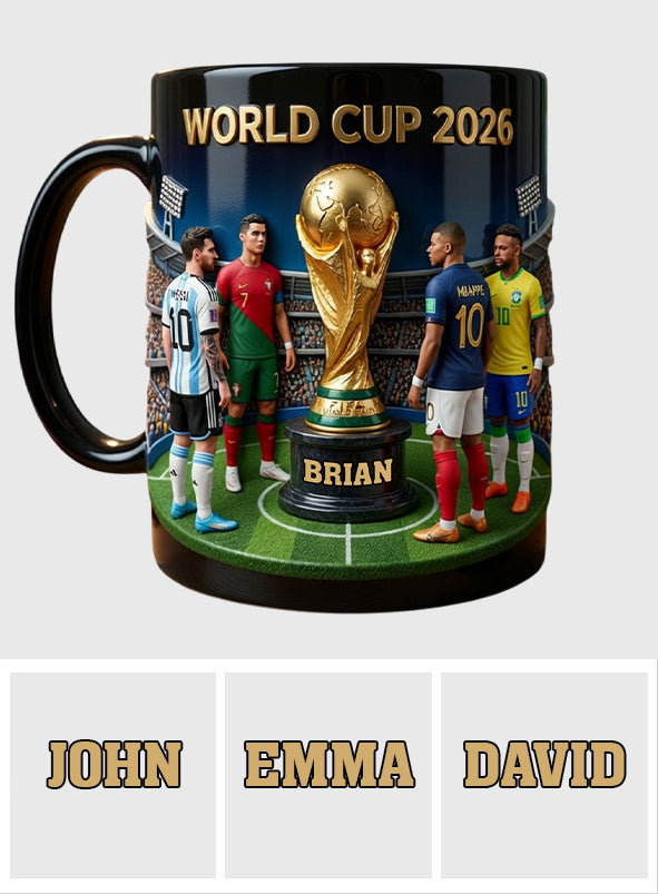 Who Is The Champion? - Personalized Soccer Accent Mug