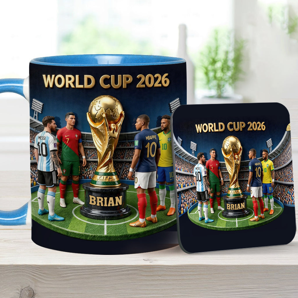 Who Is The Champion? - Personalized Soccer Accent Mug