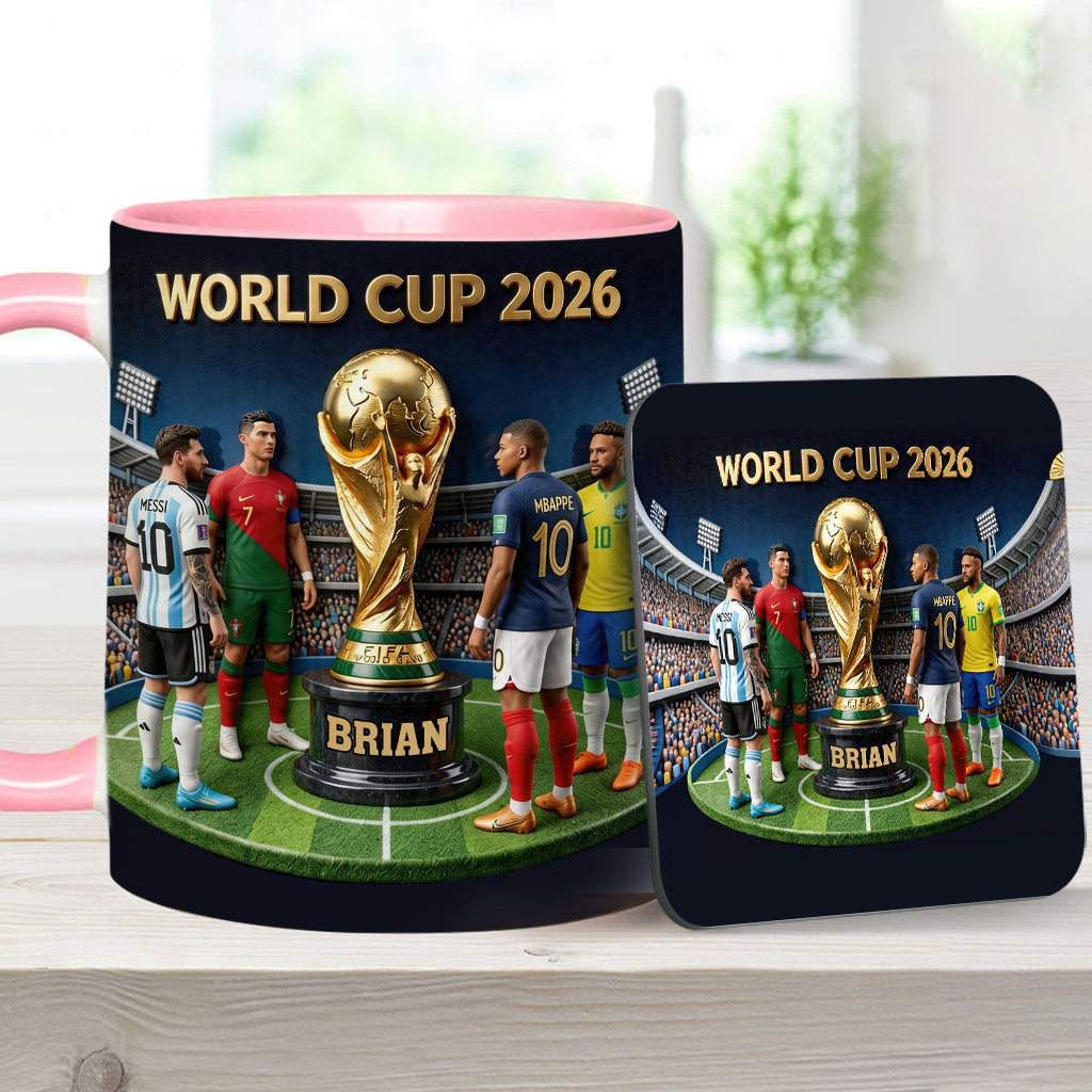 Who Is The Champion? - Personalized Soccer Accent Mug