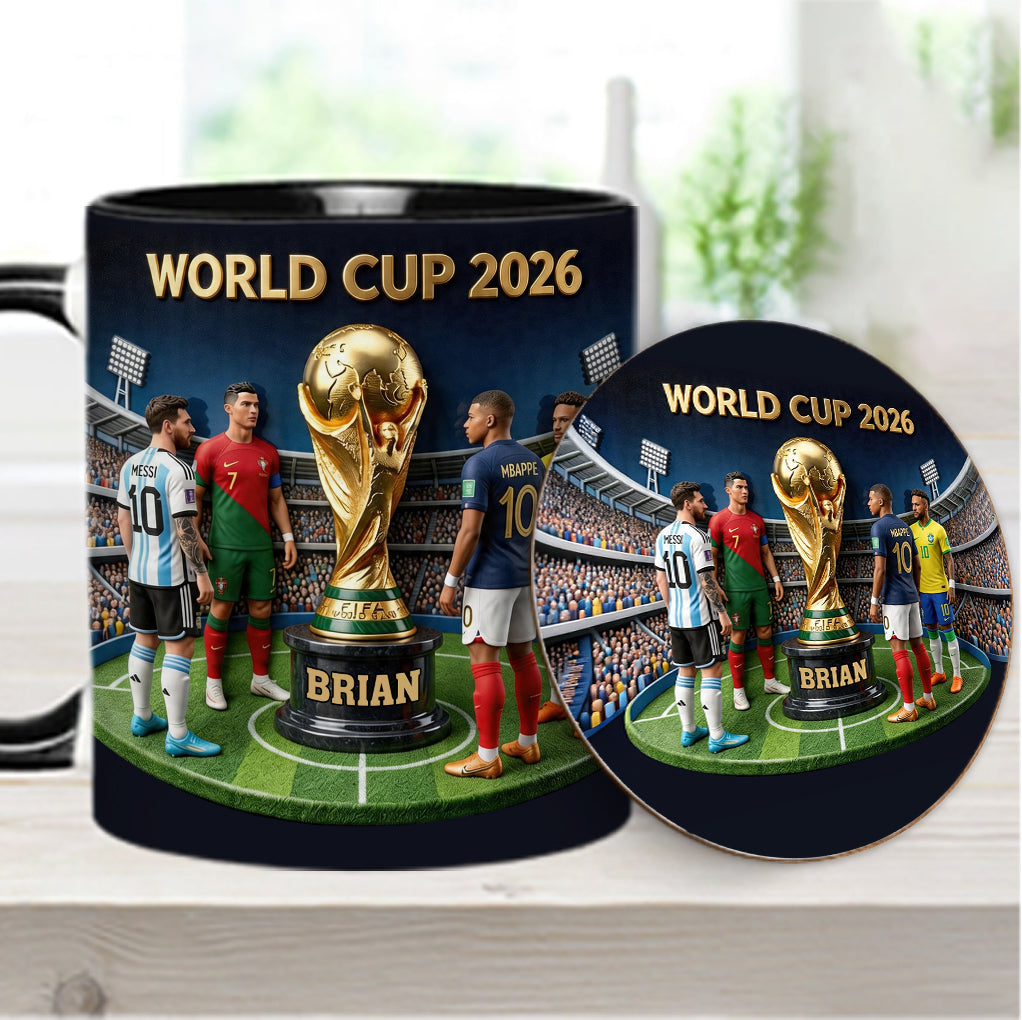 Who Is The Champion? - Personalized Soccer Accent Mug