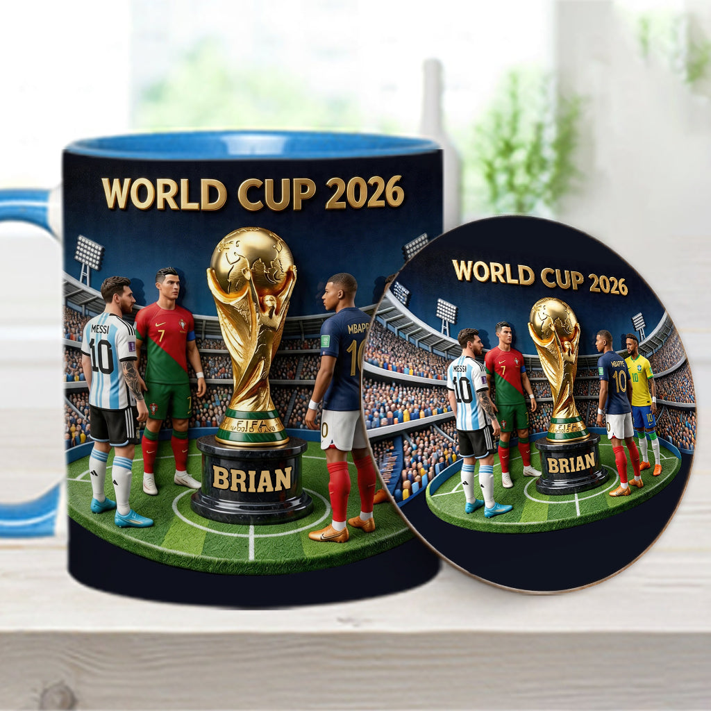 Who Is The Champion? - Personalized Soccer Accent Mug