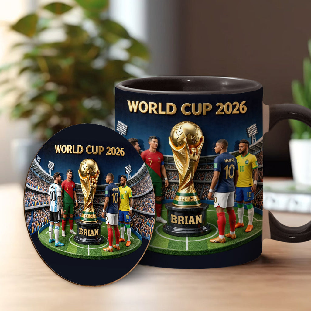 Who Is The Champion? - Personalized Soccer Accent Mug