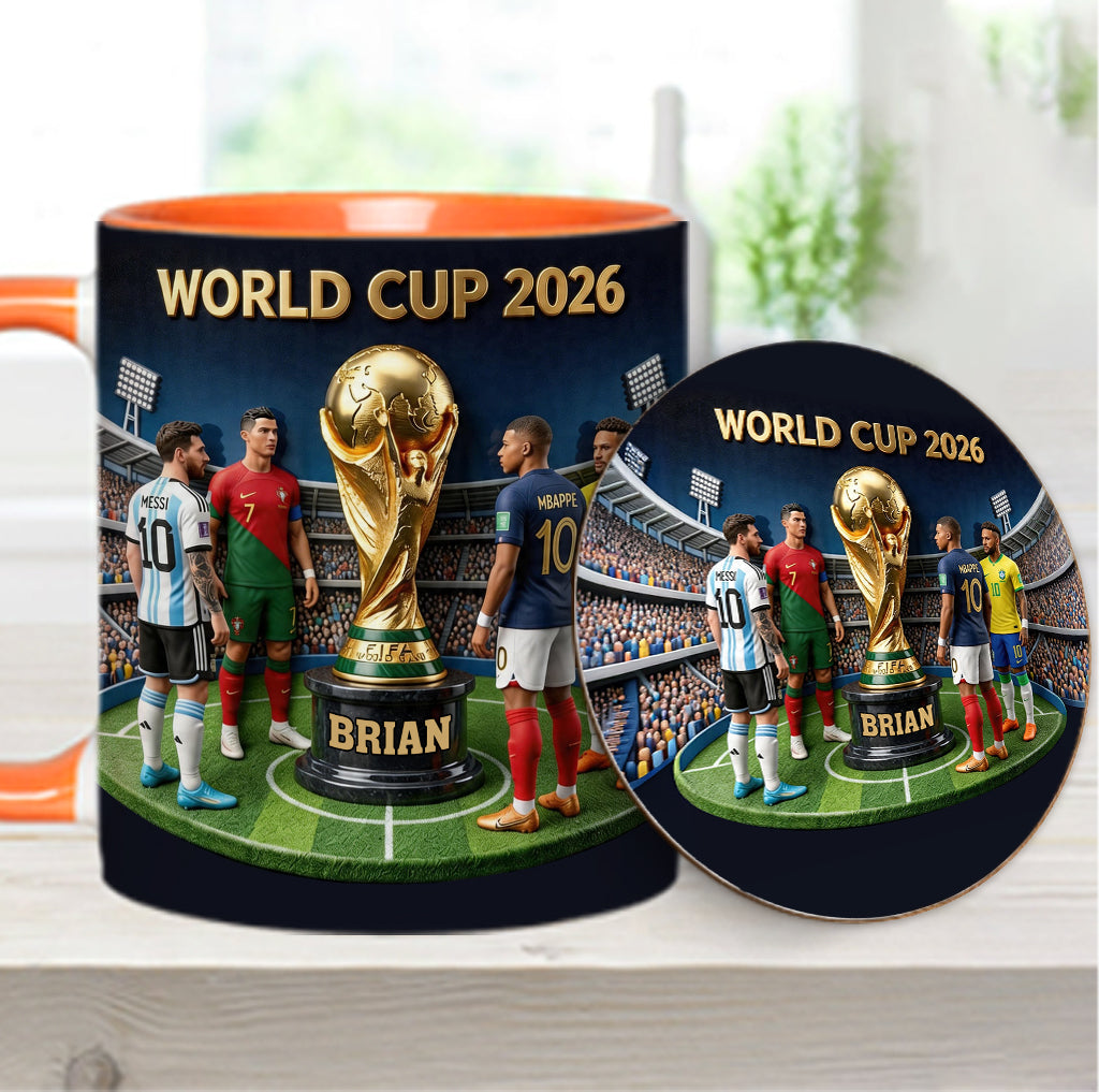 Who Is The Champion? - Personalized Soccer Accent Mug