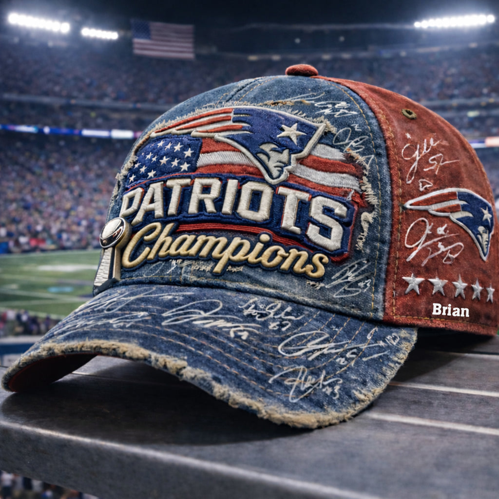 England Patriots Football Team - Personalized American Football Classic Cap