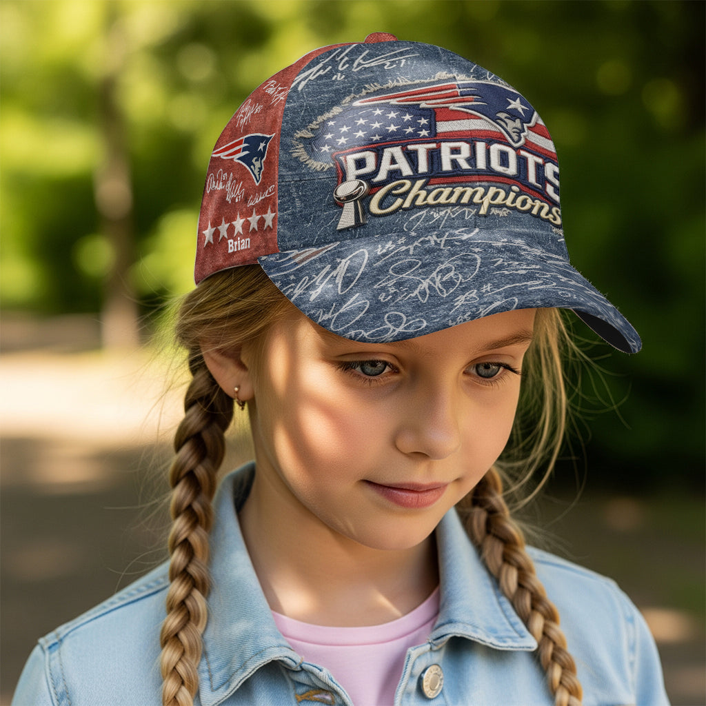 England Patriots Football Team - Personalized American Football Classic Cap