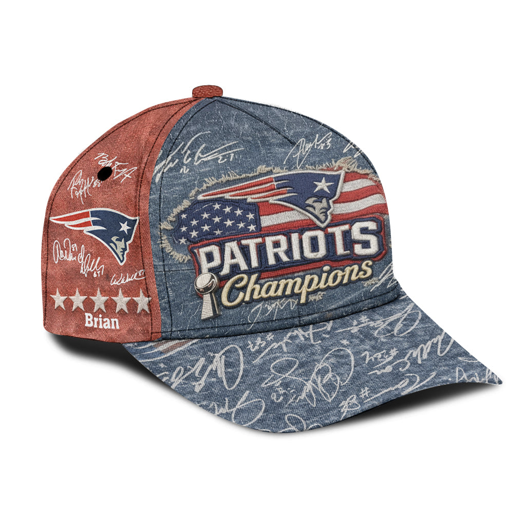 England Patriots Football Team - Personalized American Football Classic Cap