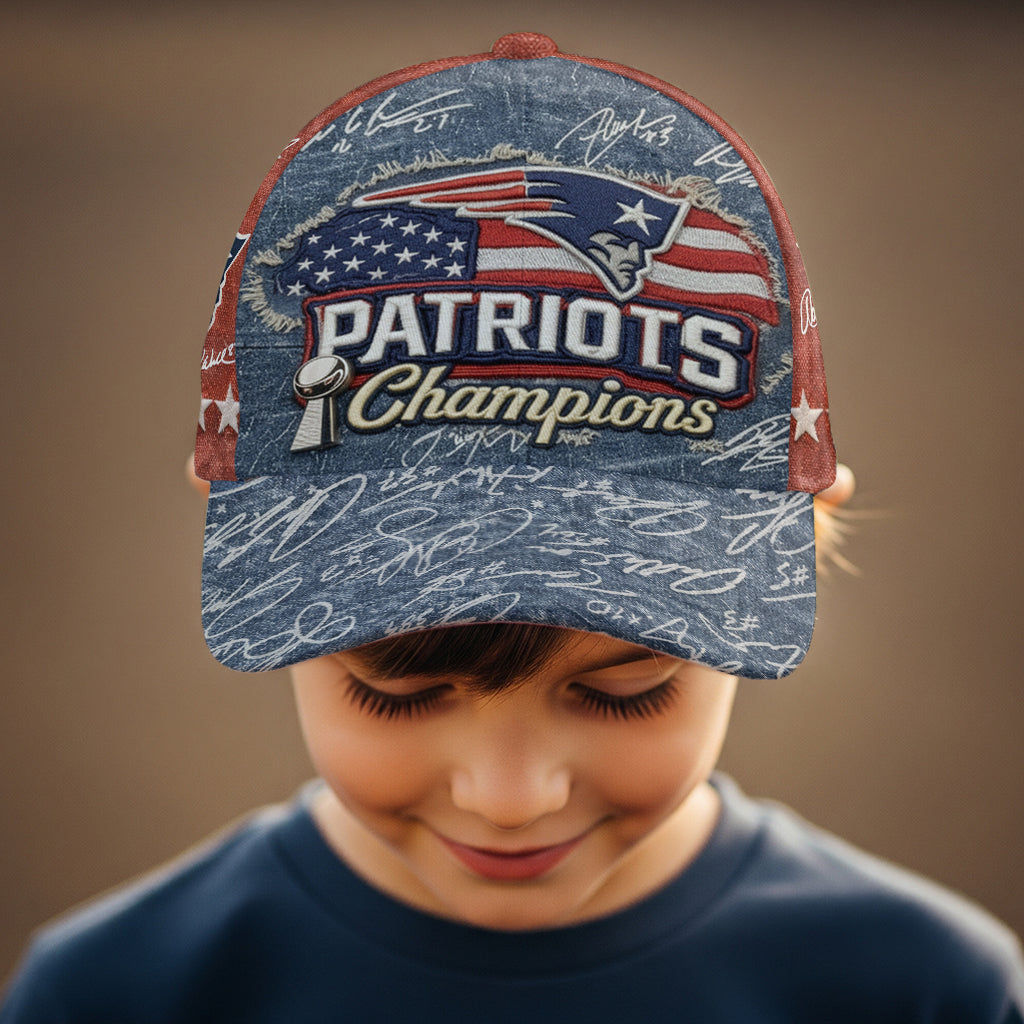 England Patriots Football Team - Personalized American Football Classic Cap
