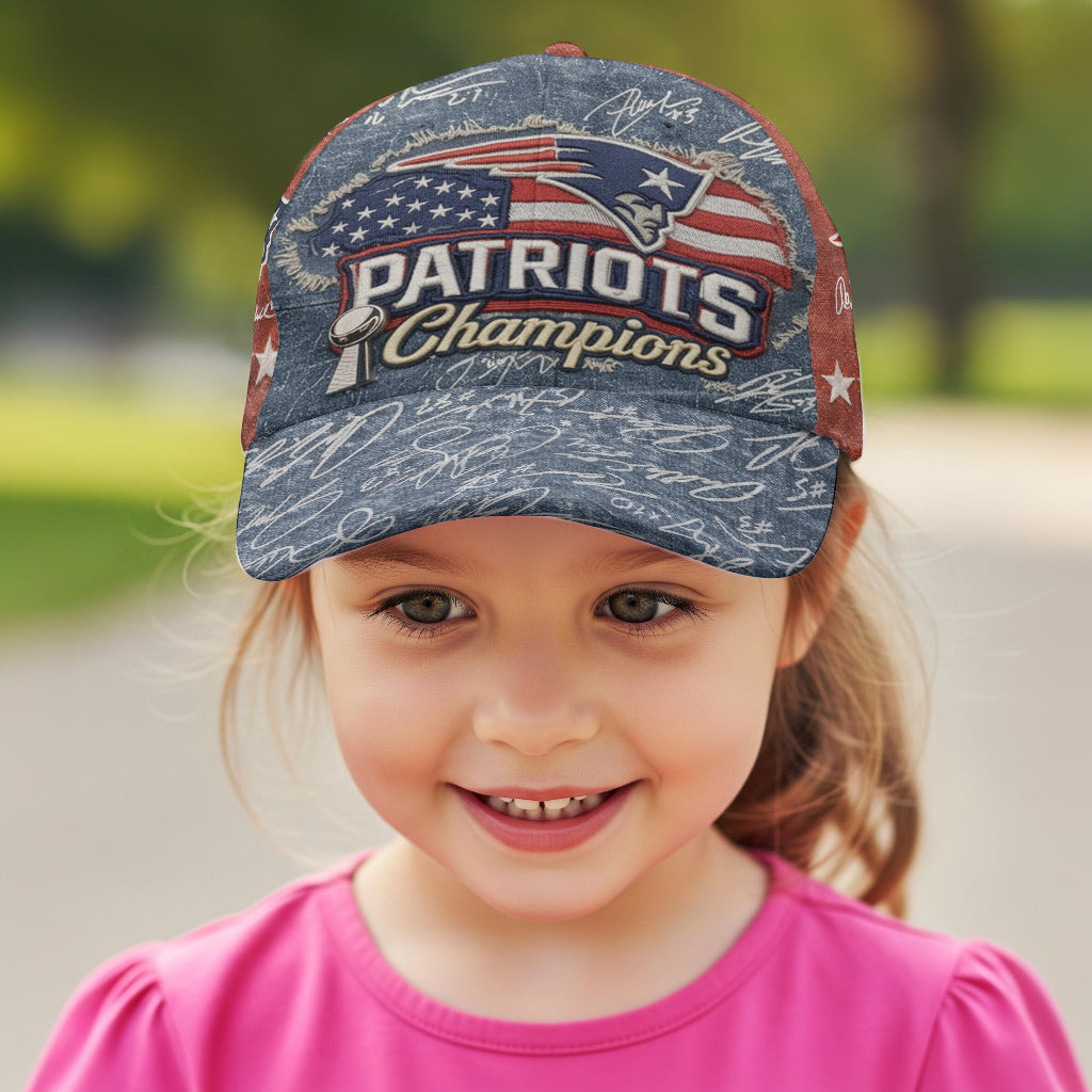 England Patriots Football Team - Personalized American Football Classic Cap