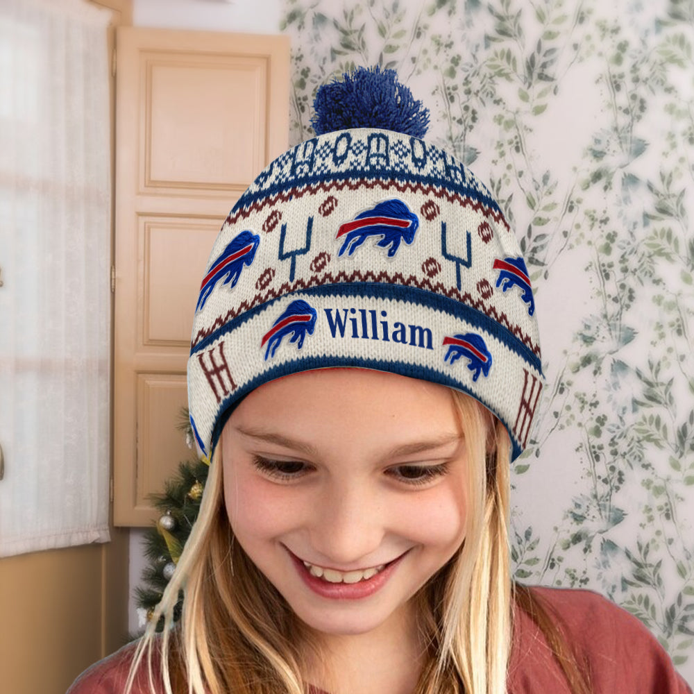Touchdown Time - Personalized American Football Beanie Hat
