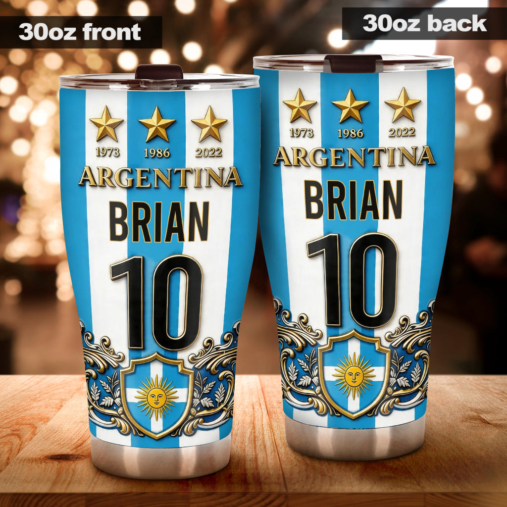 Argentina Fan - Personalized Soccer Tumbler