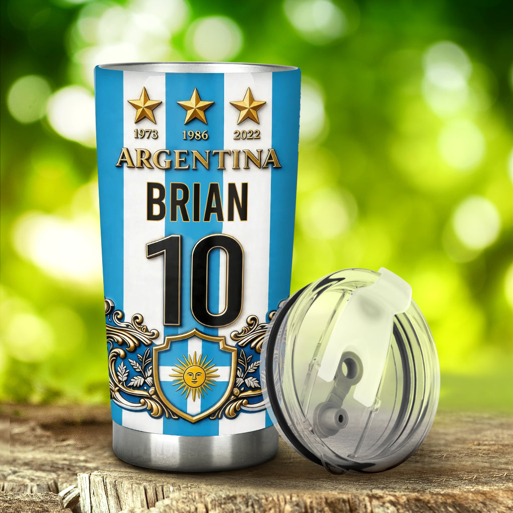 Argentina Fan - Personalized Soccer Tumbler