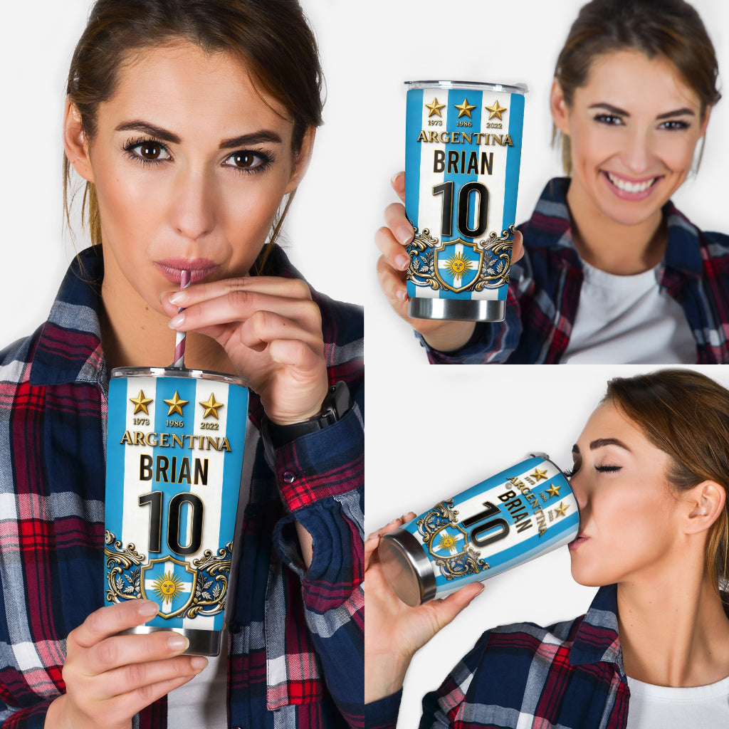 Argentina Fan - Personalized Soccer Tumbler