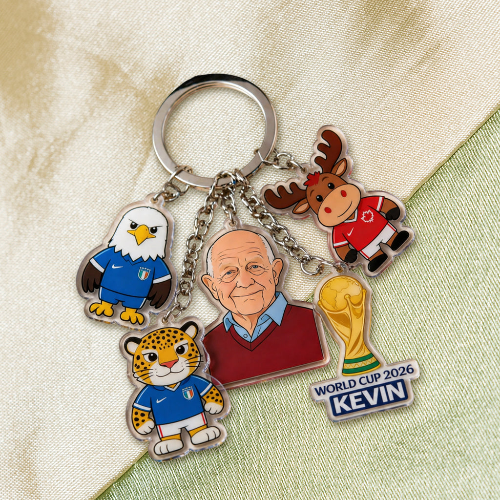 The Mascots - Personalized Soccer Premium Keychain With Charms