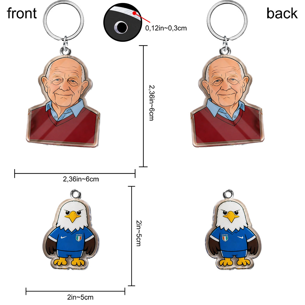 The Mascots - Personalized Soccer Premium Keychain With Charms