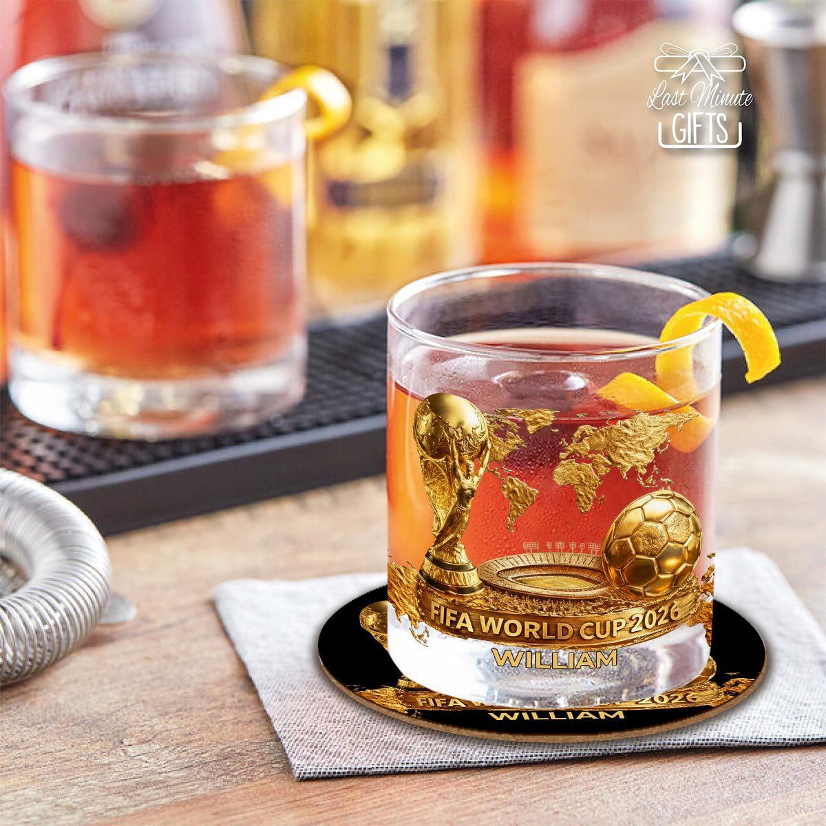 The World Cup 2026 - Personalized Soccer Whiskey Glass