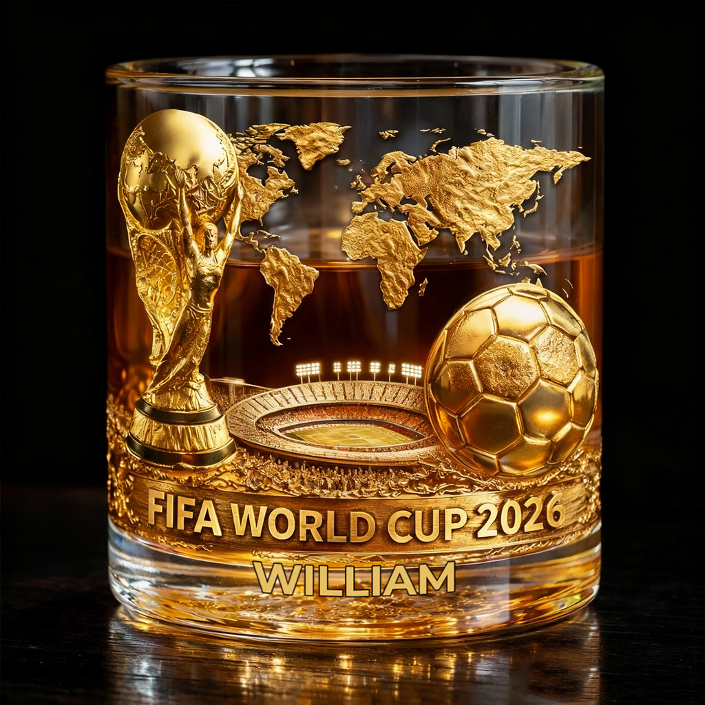 The World Cup 2026 - Personalized Soccer Whiskey Glass