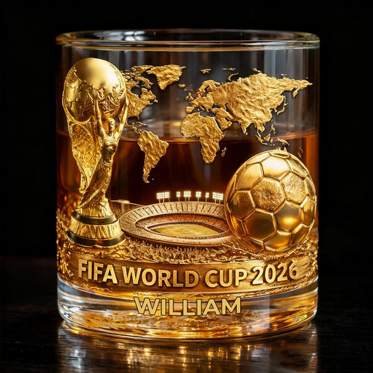 The World Cup 2026 - Personalized Soccer Whiskey Glass