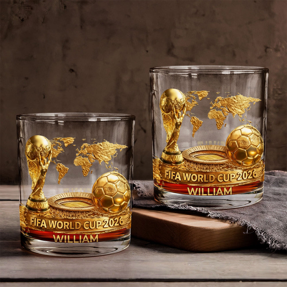 The World Cup 2026 - Personalized Soccer Whiskey Glass