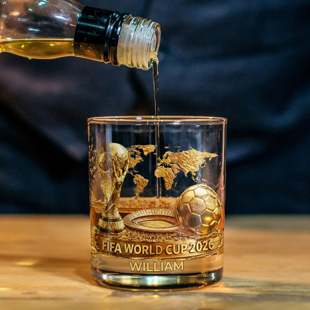 The World Cup 2026 - Personalized Soccer Whiskey Glass