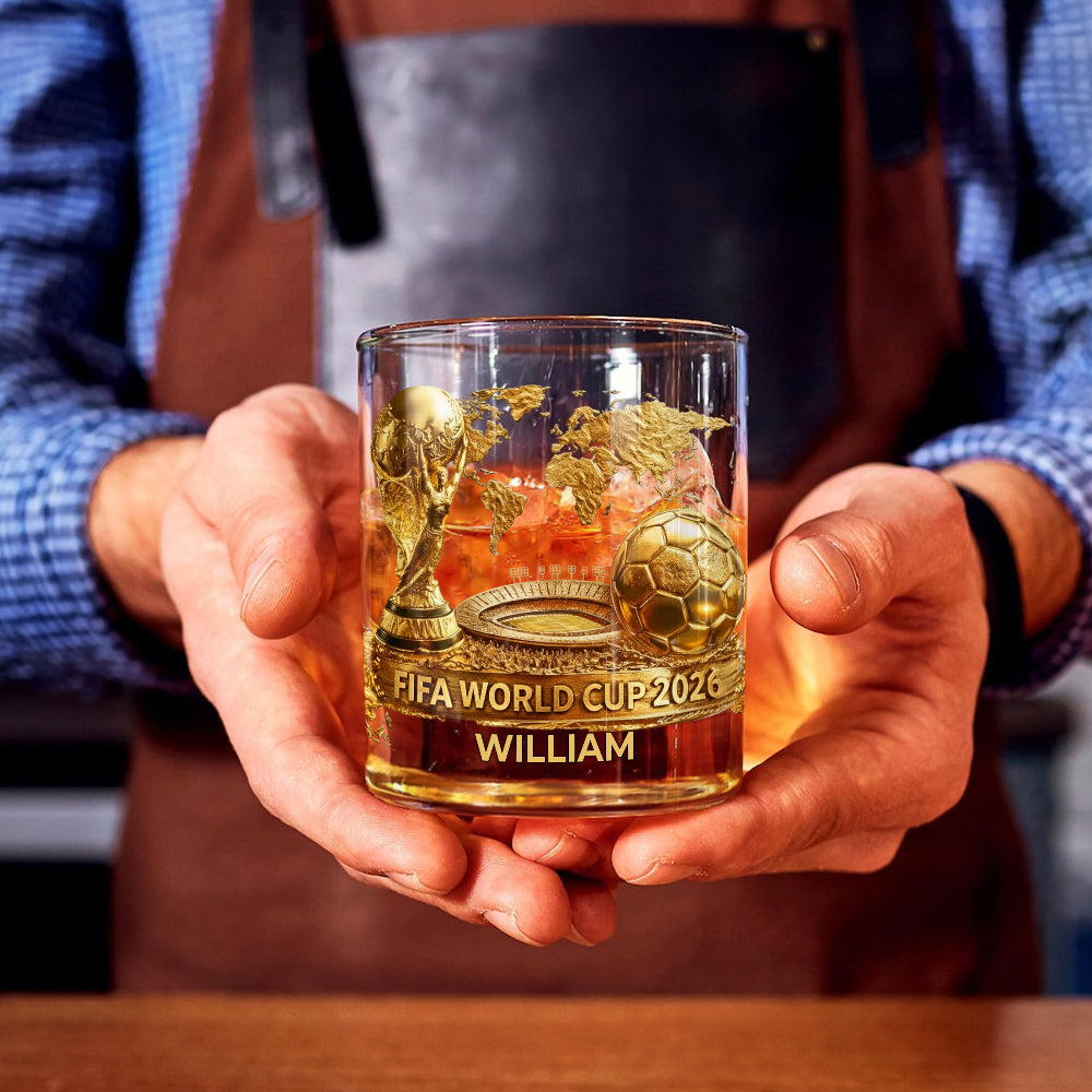 The World Cup 2026 - Personalized Soccer Whiskey Glass
