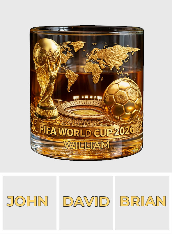 The World Cup 2026 - Personalized Soccer Whiskey Glass