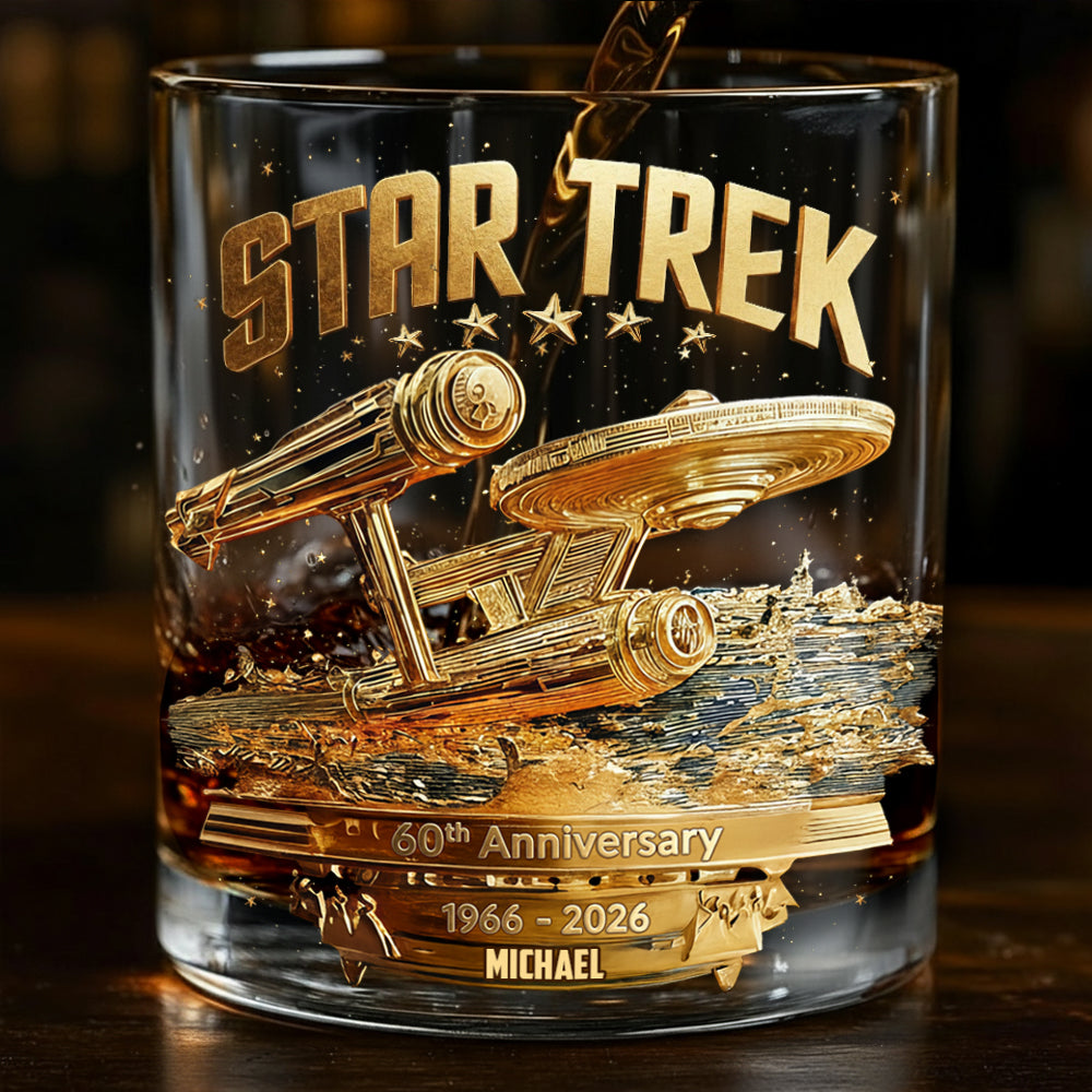 60th Anniversary - Personalized Star Fleet Whiskey Decanter Set