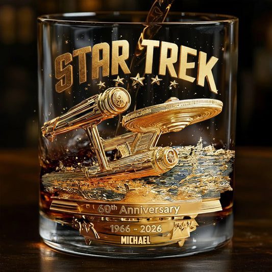 60th Anniversary - Personalized Star Fleet Whiskey Decanter Set