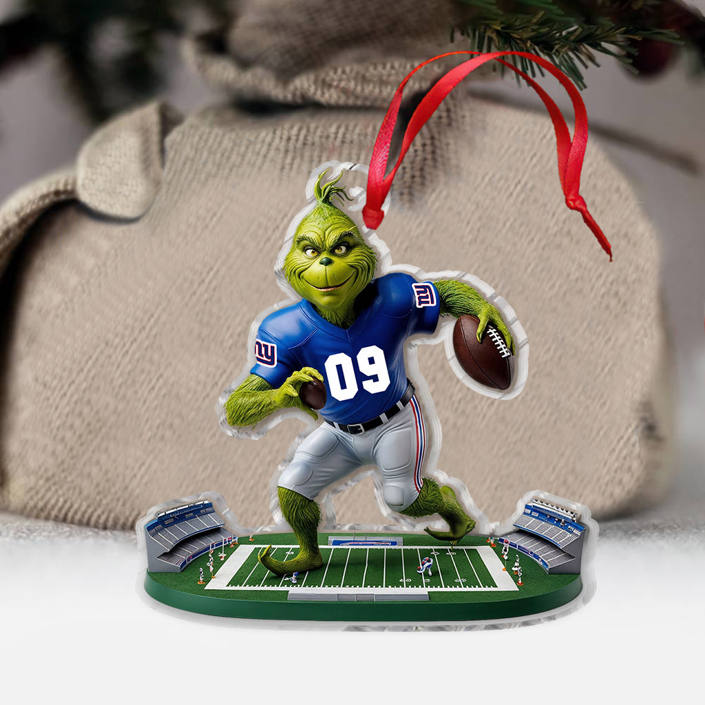 Green Monster Football Team - Personalized Ornament