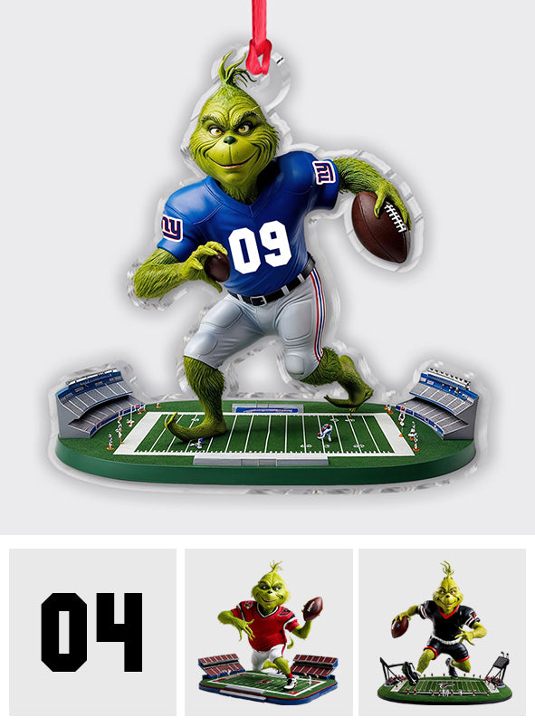 Green Monster Football Team - Personalized Ornament