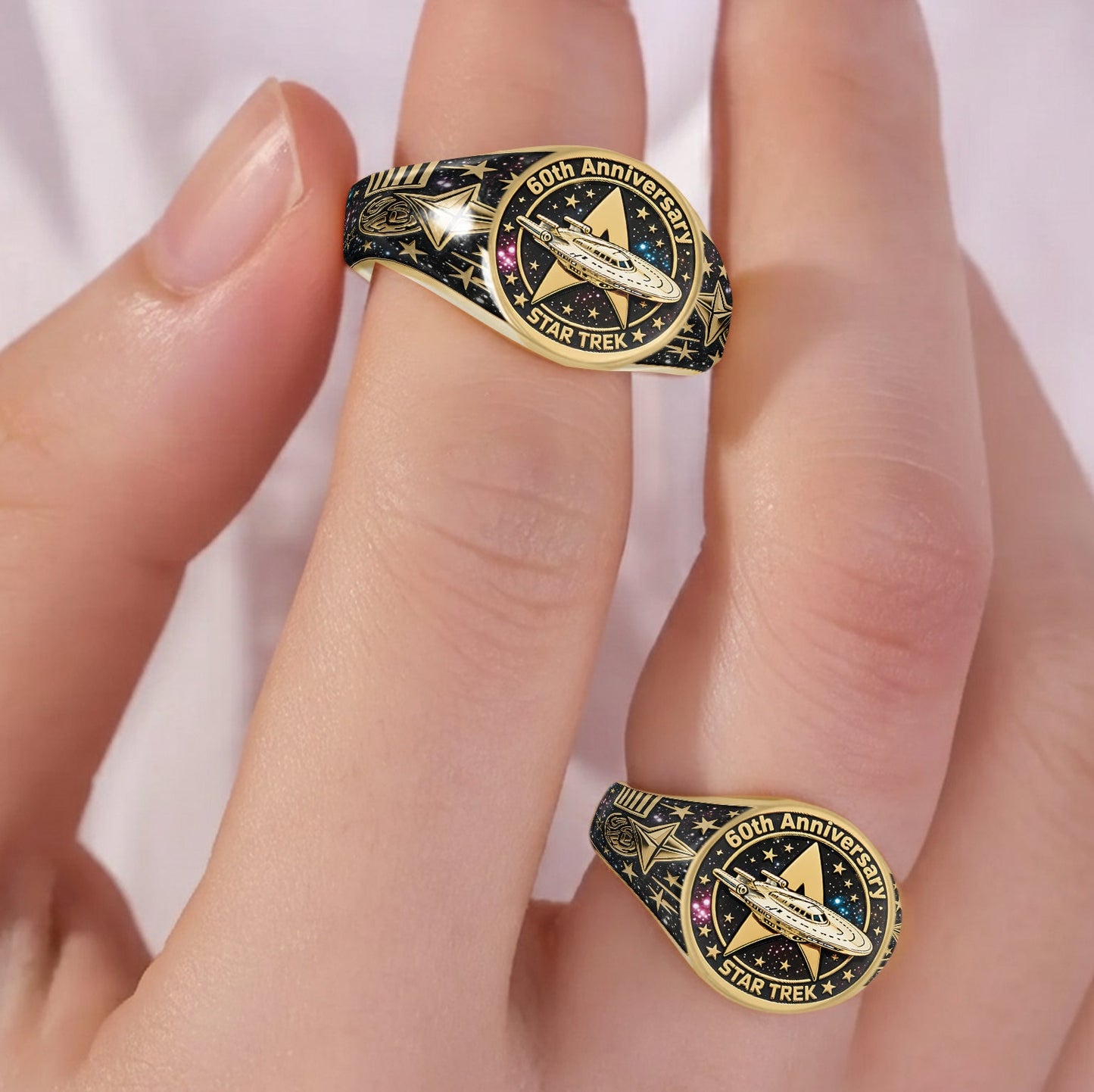 60 Years Of Exploration - Personalized Star Fleet Signet Ring