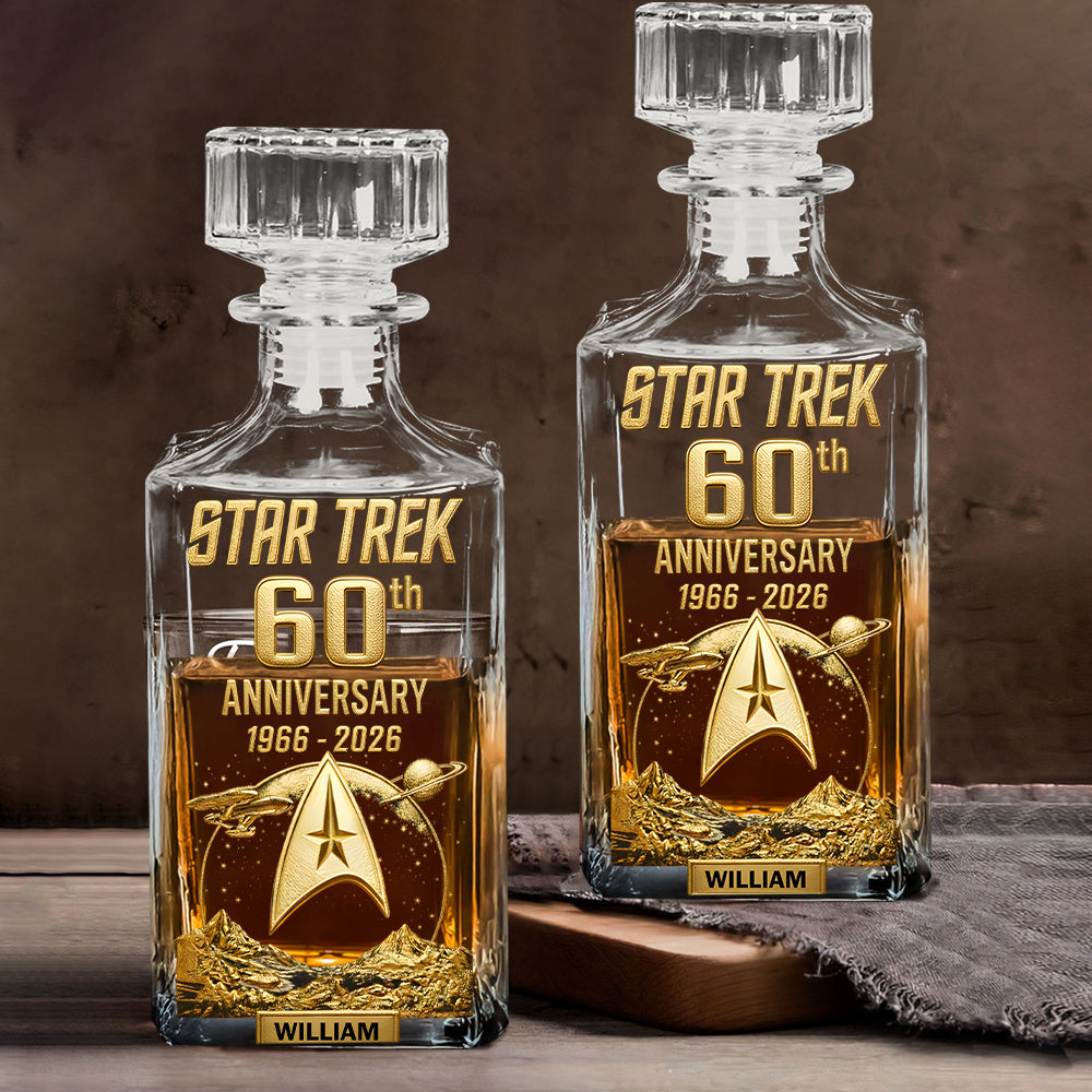 Final Frontier 60th Anniversary - Personalized Star Fleet Whiskey Decanter Set
