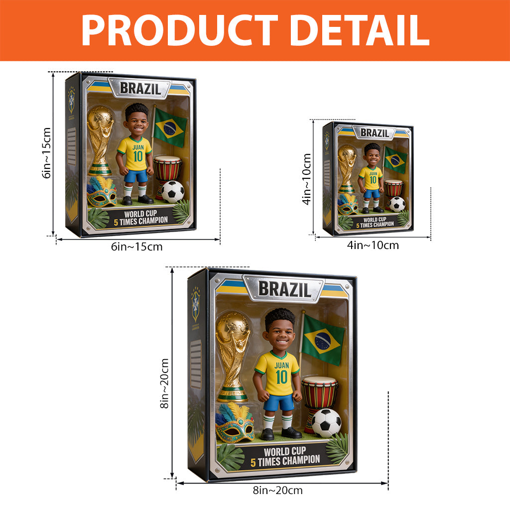 Brazil Soccer Player - Personalized Soccer Custom Shaped Acrylic Plaque