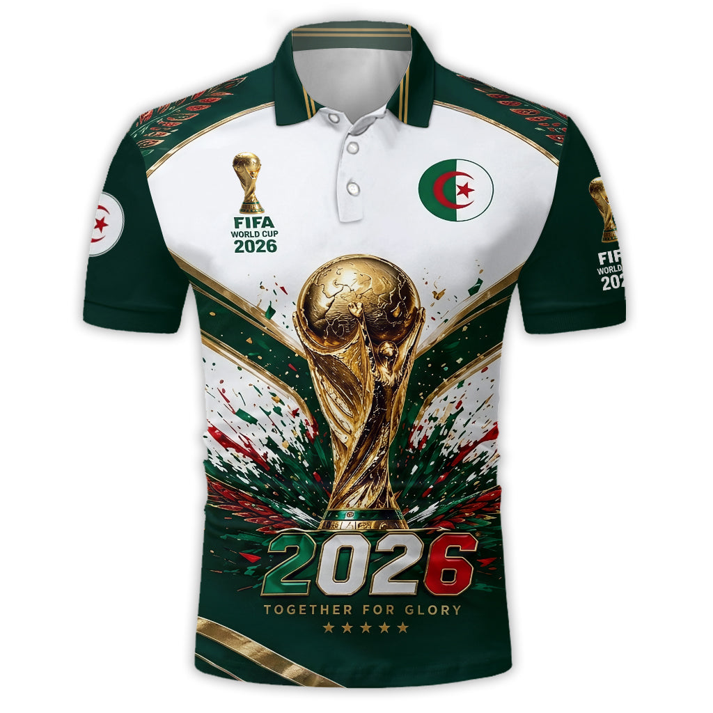 World Cup 2026 Algeria Fans - Personalized Soccer Polo Shirt