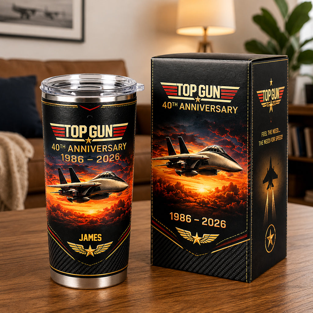 Air Force 40th Anniversary - Personalized Top Gun Tumbler With Gift Box
