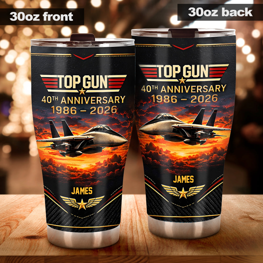 Air Force 40th Anniversary - Personalized Top Gun Tumbler With Gift Box