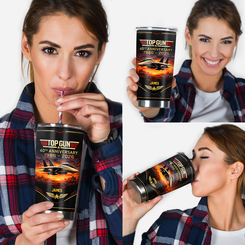 Air Force 40th Anniversary - Personalized Top Gun Tumbler With Gift Box