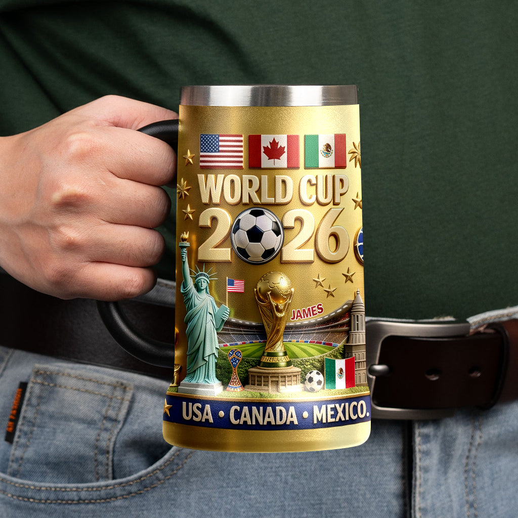 World Cup 2026 Celebration - Personalized Soccer Beer Stein