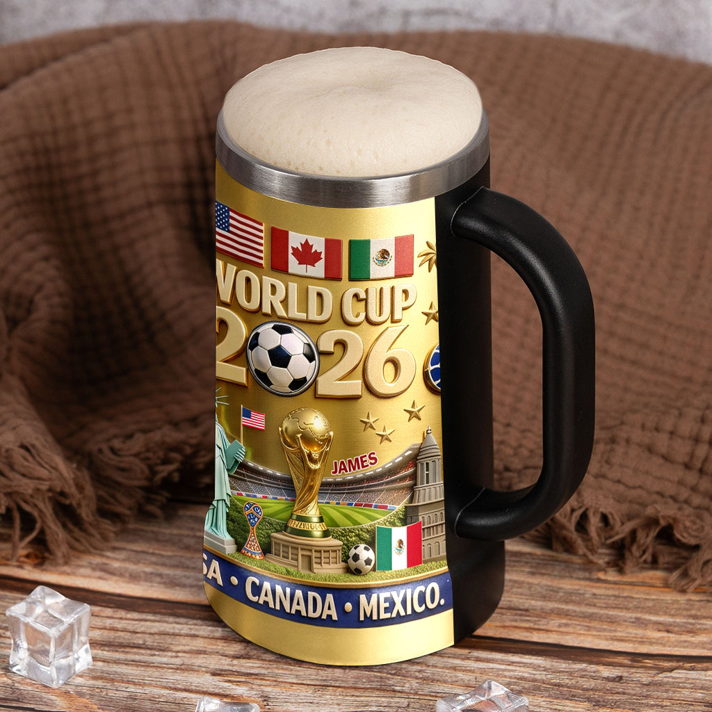 World Cup 2026 Celebration - Personalized Soccer Beer Stein