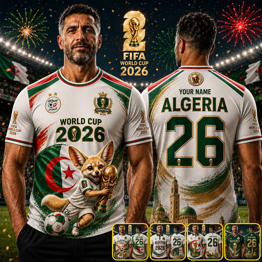 World Cup 2026, Algeria - Personalized Soccer All Over Shirt