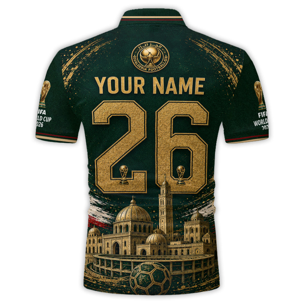 World Cup 2026, Algeria - Personalized Soccer Polo Shirt