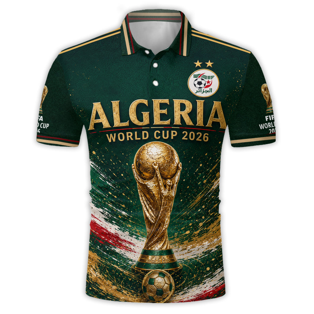 World Cup 2026, Algeria - Personalized Soccer Polo Shirt