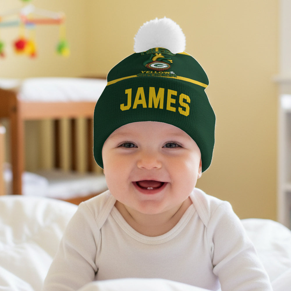 Green Bay Football Team - Personalized American Football Beanie Hat