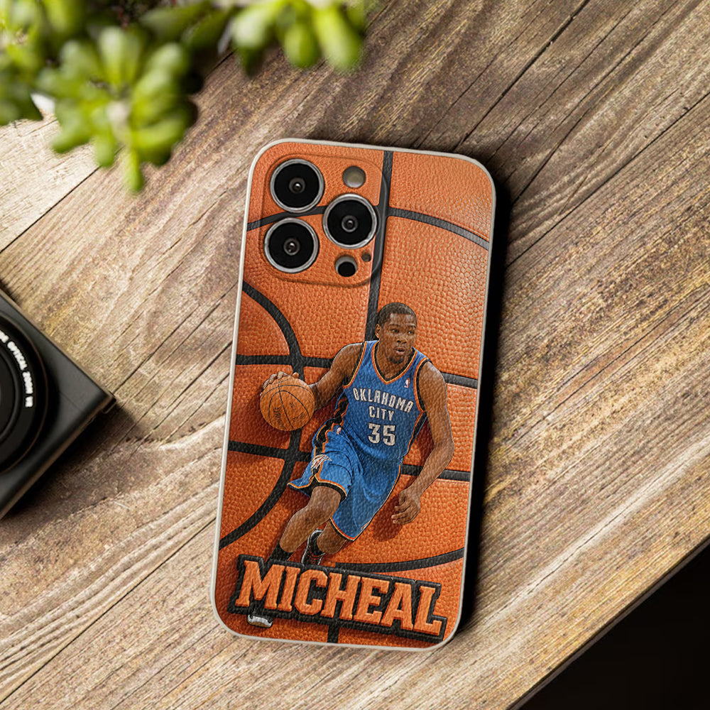 Love Basketball - Personalized Sport Leather Phone Case