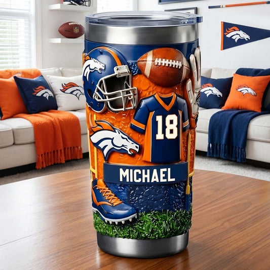 Love Football - Personalized American Football Tumbler