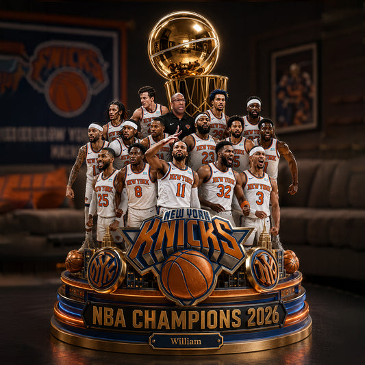 New York Basketball Champions - Personalized Basketball Custom Shaped Acrylic Plaque