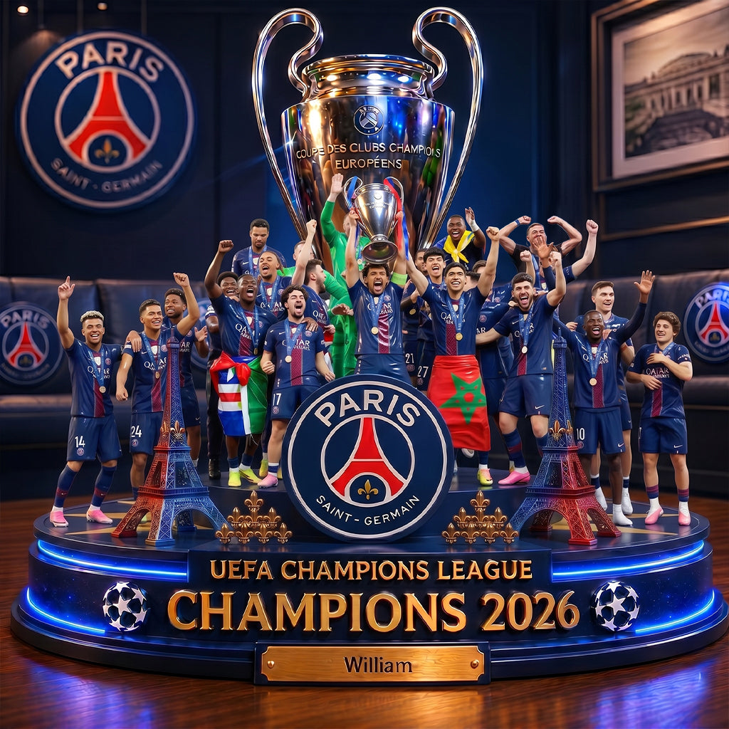 UEFA Champions League - Personalized Soccer Custom Shaped Acrylic Plaque