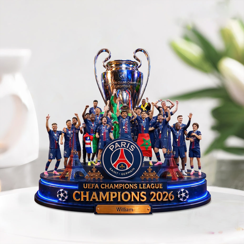 UEFA Champions League - Personalized Soccer Custom Shaped Acrylic Plaque