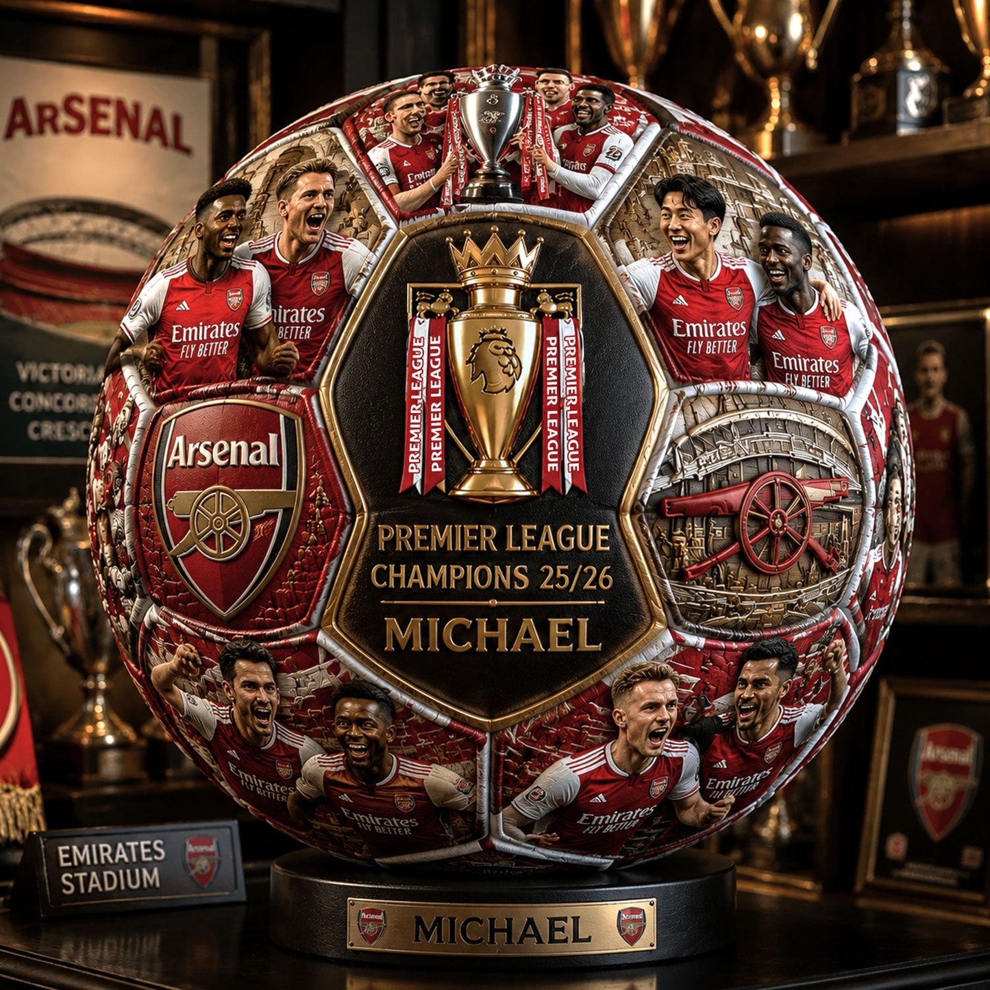 Premier League Champion 25/26 - Personalized Soccer Multi-Sport Ball