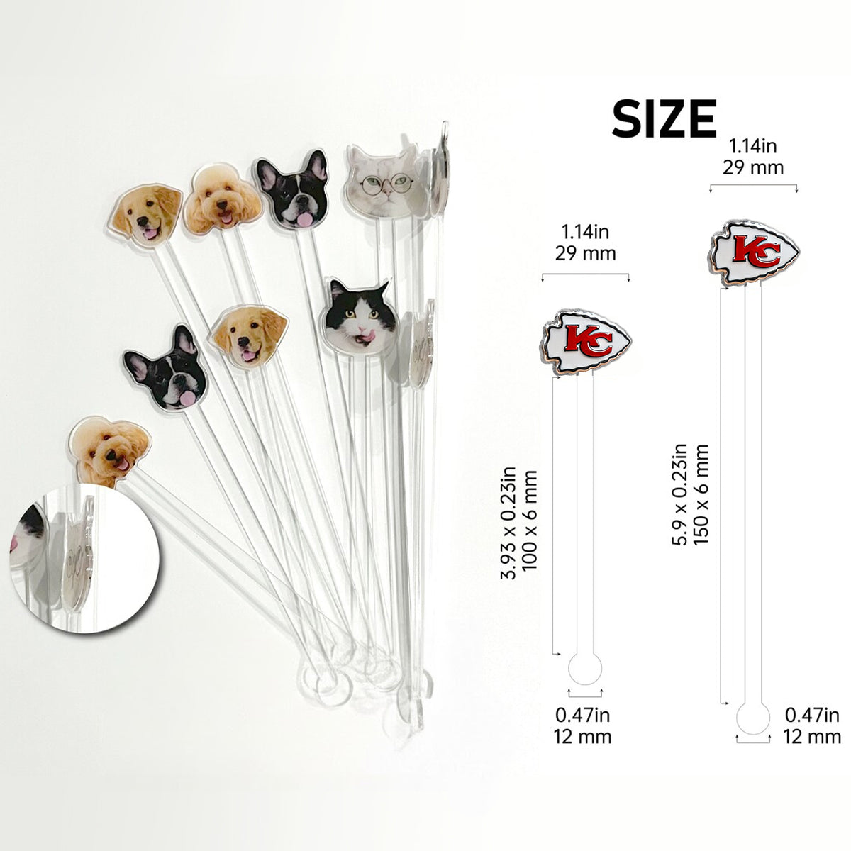 Love Football - Personalized American Football Set Accent Mug with Acrylic Stirrers